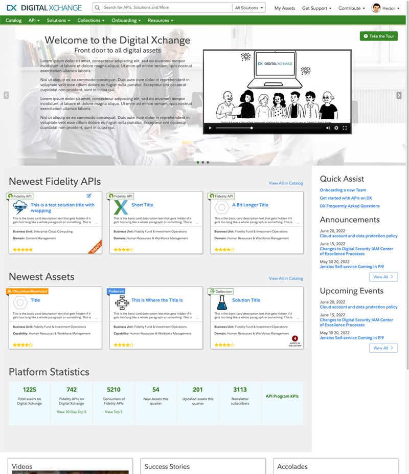 Fidelity Investments Internal Applications